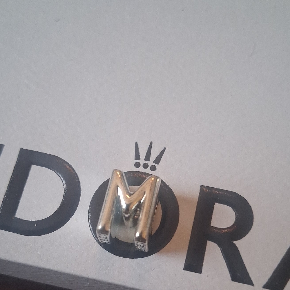 Pandora Silver Initial Charm - Picture 2 of 6